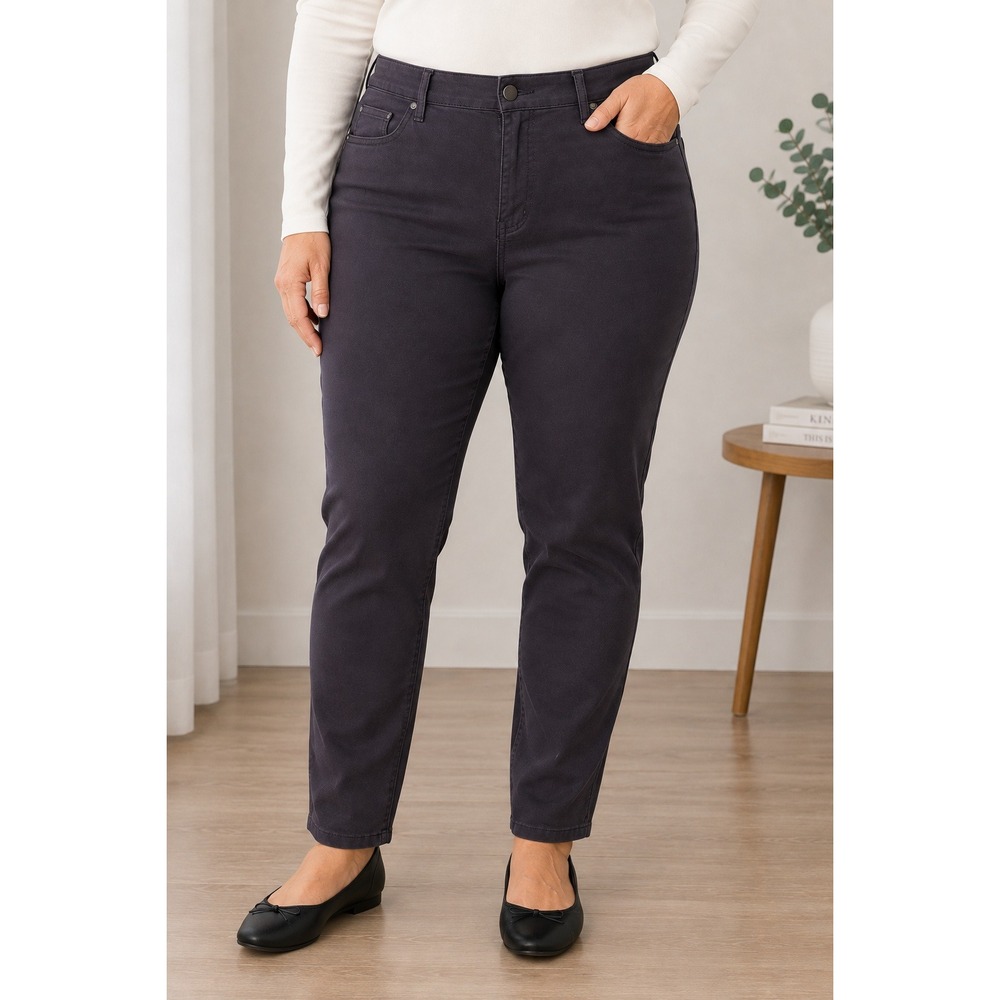 Eileen Fisher Pants Women's Large Petite Stretch Skinny Gray